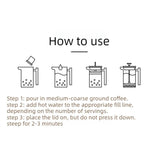 304 Stainless Steel French Press Coffee Maker, Household Hand-Brew Coffee Pot, Includes One V1265-AU-492-800ML-LW