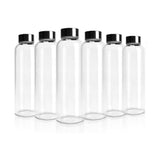 Kitchee 500ml Glass Water Bottle with Stainless Steel Lid - Set of 6 Drink Bottles V238-SUPDZ-41199246966864