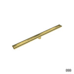 900mm Tile Insert Bathroom Shower Brushed Brass Grate Drain w/ Centre outlet Floor Waste V63-844741