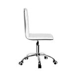 Artiss Office Chair Conference Chairs PU Leather Low Back White OCHAIR-K-REPL-WH