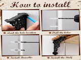 8 Pack Cast Iron Brackets Antique Style Shelf Brackets with Screws 3 7/8" x 3 7/8" Decorative Wall V1258-DP02-C-2830