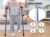 Forearm Crutches for Adults, 11-Level Height Adjustable Walking Crutches with 4-Level Upper Cuff, V952-QBGZPVCRTGCXUI84QV0