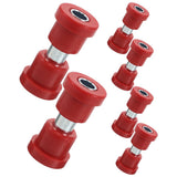 6-Piece Red Polyurethane Leaf Spring Bushing Kit for Front and Rear Golf Cart Suspension System V1192-AZ-W-19486