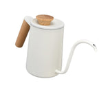Stainless Steel Drip Coffee Pot, Long Gooseneck Spout Kettle, Tea Matte White, 600ml V1263-JX-2999