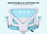 Kids Desk Chair - Children Office Study Seat with Footrest CILO - Blue V274-FT-OC-2615-FBU