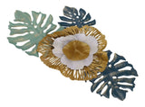 Iron Flower Wall Hanging Blue Modern Beautiful Metal Floral Wall Art Decor for Living Room Bedroom V1294-YM0706-3115230081211