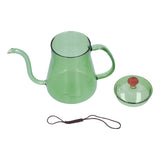 Coffee Kettle Glass Coffee Pot 600ML Coffee Drip Kettle Long Nozzle Kettle for Home KitchenGreen V1294-YM0714-3118210257812