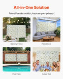 3D Flower Wall Panel, 24 PCS 15 x 15 inch, Artificial Floral Wall Background Mesh Backing V952-PJSRZZWQ24PCRIA85V0