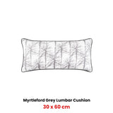 Bianca Myrtleford Grey Lumbar Oblong Filled Cushion 30 x 60cm V442-BCA-CUSHION-MYRTLEFORD-GREY-RE