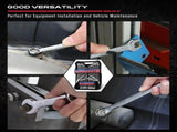 SEDY 32 Pcs SAE Metric Combination Wrench Set Stubby 12 Point CR-V Steel w/Case V465-81133