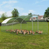 Large Metal Chicken Coop with Run, 9.8x19.3x6.5 ft Walk-in Chicken Runs for Yard with Cover, Doom V952-BRSJP6X3X2MY7DRCKV0