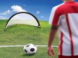 Pair of Soccer Football Goals 180cm Pop Up Portable Quick Set Up V63-826881