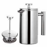 Stainless French Press Coffee Maker, 1000Ml, Double Wall Insulated French Press Stainless V1370-AZ4-19708