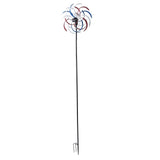 Outdoor Metal Wind Spinners LED Light Solar Powered Windmill for Yard Garden Lawns Decoration V1294-YM0715-3111210461011