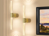 Battery Operated Wall Sconce Set of 2 Brushed Gold 12000mAh Rechargeable Wall Light with Crystal V1171-CB-BOM001624