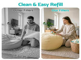 Artiss 15lbs Bean Bag Filler Shredded Memory Foam Filling High Density Soft Pillow Stuffing BD-FILLER-MCX3