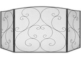 Fireplace Screen 3 Panel, Sturdy Iron Mesh Fireplace Screen, 122CM Spark Guard Cover, No V952-BLMHSFG4555I9GTXEV0