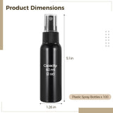 100PCS Black Plastic Spray Bottles, 2oz Portable Travel Bottle, 60 ml Fine Mist Sprayers, Refillable V1369-AZ3-W-08779