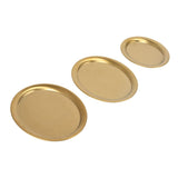 3pcs Stainless Steel Dessert Tray Mirror Polishing Process Snack Jewelry Display TrayGold V1294-YM0523-3118210306011