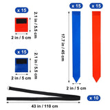 10-Piece Adjustable Football Flag Belts Set with Polyester Straps for Kids and Adults V1369-AZ3-W-14258