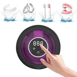 45kHz 210ml Ultrasonic Retainer Cleaner Machine Dentures Cleaner for Night Guards Braces Aligners V1263-JX-8205-2
