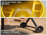 Kartrite Portable 140L Concrete Cement Mixer Sand Gravel Dual Mix Blades & Tipper Lock 550W Hea PCM-500-140