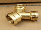 3/4" Brass Threaded Tee Splitter Agricultural Water Pipe Fitting 2pcs V1221-XM-LB385-GM24