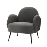 Artiss Armchair Boucle Charcoal Hanes UPHO-C-ARM-5101-CH