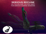 Overdrive Gaming Chair, with Bluetooth Speakers, RGB LED Lights, Reclining Game Armchair, Black V219-OFFGCROV5BKA