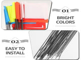 50pcs Marking Flags with Steel Wire Poles PVC for Lawn and Garden V1370-AZ4-11414