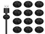 Cord Holder Clips - 12 PCS Black Cord Organizer, Adhesive Charger Wire Cord Clips, Wire V1370-AZ4-06026