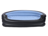 Inflatable Chair PVC and Velvet Water Proof Comfortable Portable Blow Up Couch for Outdoor Blue V1294-YM0901-3116240034911