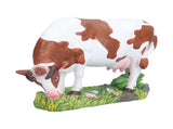 Cow Figurines Brown and White Model Ornament Animal Sculpture Resin Crafts for HomeLower Head V1294-YM0714-3111210267912