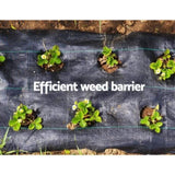 Instahut 0.915x50m Weed Mat Weedmat Control Plant WD-B-0915X50-BK