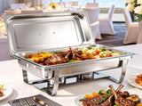 5-Star Chef Chafing Dish 9L 1-Pan Buffet Warmer Food Warmer Catering Server CD-9L-1Z-SS