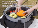Insulated Lunch Bag Large Capacity Leakproof Cooler Bag with Front Pocket and Mesh Side Pockets for V1237-ZY-917-056