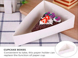 40 PCS Cake Tray with Simple Paper Cups, Pastry Slice Holder Container, Cupcake Carrier for Party V1369-AZ3-W-17445