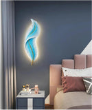 1Pack Modern Feather Wall Sconce LED Decorative Wall Light with Artistic 3D Feather Design & Soft V1107-CS-JNWZTBFS13