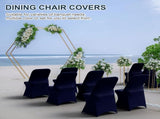 Spandex Folding Chair Covers 100 Pcs Universal Fitted Stretchy Dining Chair Slipcovers for Wedding V1258-DP02-C-1411