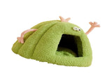 Winter Warm Cats Bed Cartoon Theme Design Highly Density Removable Cover Shelter House Rest Bed for V1107-135-14839-GRN1