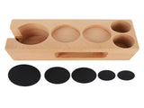 Wood Coffee Filter Tamper Holder Wooden Coffee Tamper Mat Stand for Home Cafe Restaurant Hotel V1294-YM0703-3118230076012