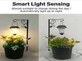 Solar Powered Hanging Lamp, Planter Stand with Smart Light Sensing, Outdoor Decorative Floor Lamp V1192-AZ-W-24352
