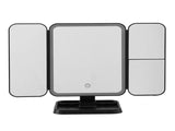 Embellir LED Makeup Mirror Tri-fold Lighted Vanity Mirrors 1X2X3X Magnifications MM-E-TRI-4030LED-BK