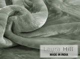 Laura Hill 800-GSM Mink Blanket Queen Size Double-Sided Soft Plush Bed Faux Throw Rug Sage MNKHV-SG