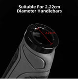 Bicycle Grips MTB Road Bike Double Lock Rubber Handlebar Grips Anti-Slip Rock Bros RED V382-GRIPANTISLIPRED