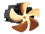 5 Blade Heat Powered Stove Fan Aluminum Alloy Noiseless Wall Hanging Thermal Powered Fireplace Fan V1294-YM0706-3114230124412