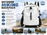 Grey Outdoor Hiking Backpack - Lightweight Nylon Travel Daypack with Multi Pocket Storage, Water V888-ELOSUNG54677