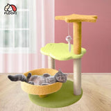 Floofi 75cm Galaxy Plush Scratching Post Cat Tree Yellow Green V227-3331641024510