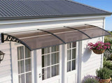 Instahut Window Door Awning 0.8mx3m Brown AWN-08X3-BR