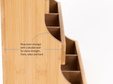 Vertical Bamboo Tea Bag Organizer Holds 180 Tea Bags Space Saving Sustainable Wooden Display for V1258-DP02-BOL-747